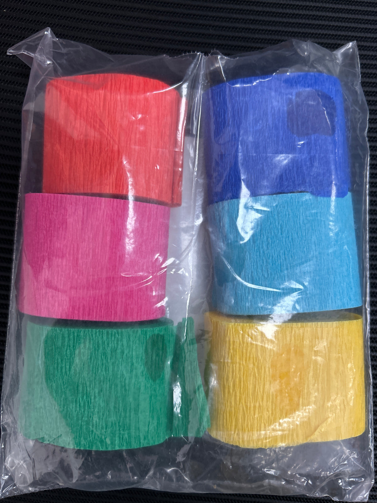 Assorted Colors Crepe Streamers Kit 20Ft 6ct