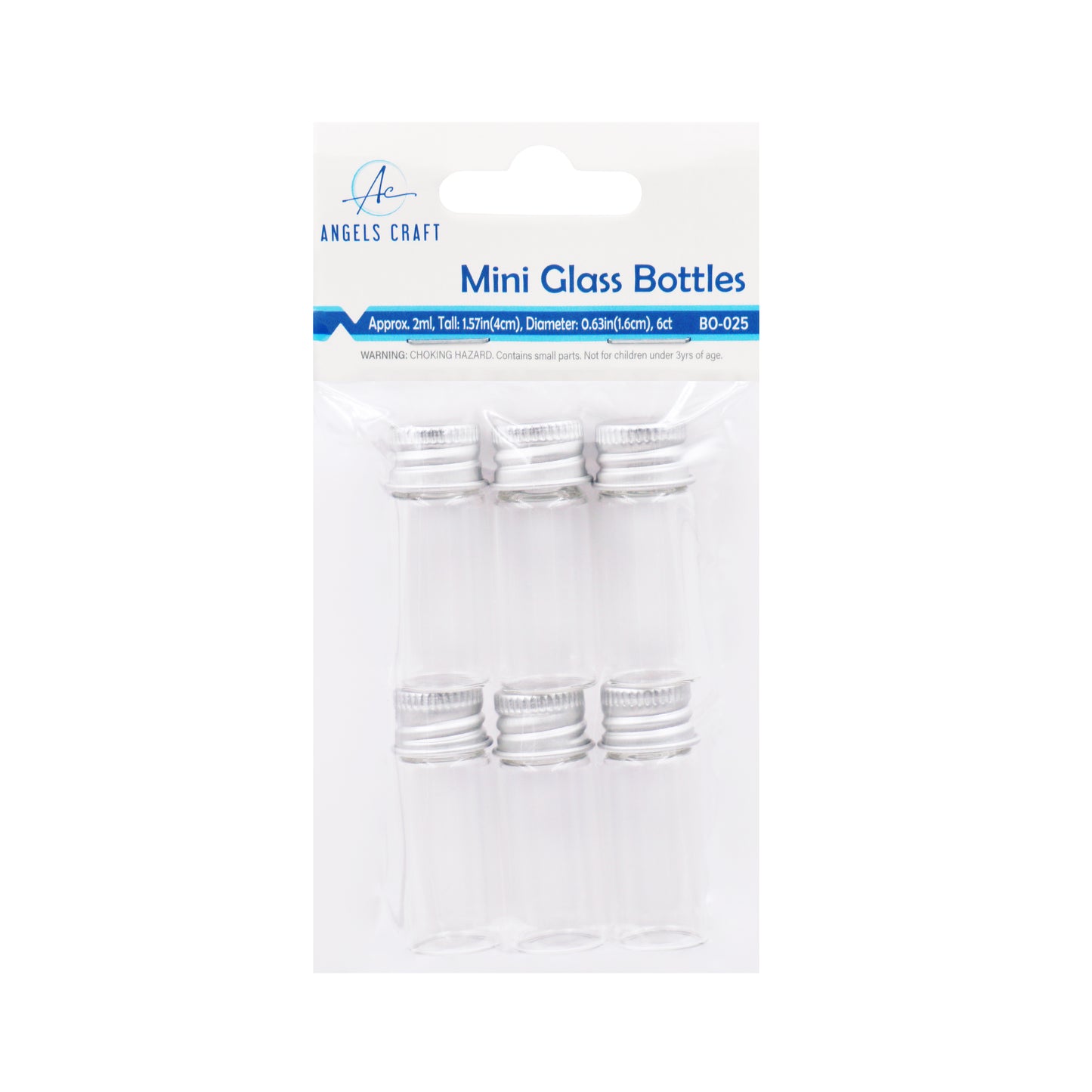 Glass Bottle with Screw Lid 6ct