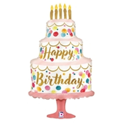 Birthday Cake Foil Balloon 33"