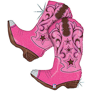 Pink Boots Foil Balloon 36"