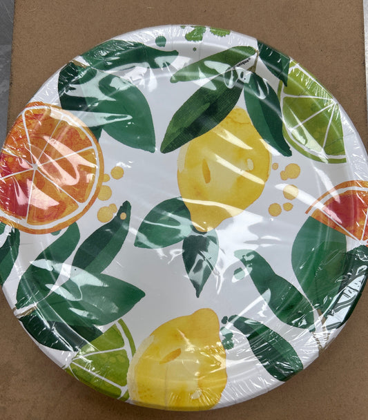 Citrus Fruit 9” Plates 8CT