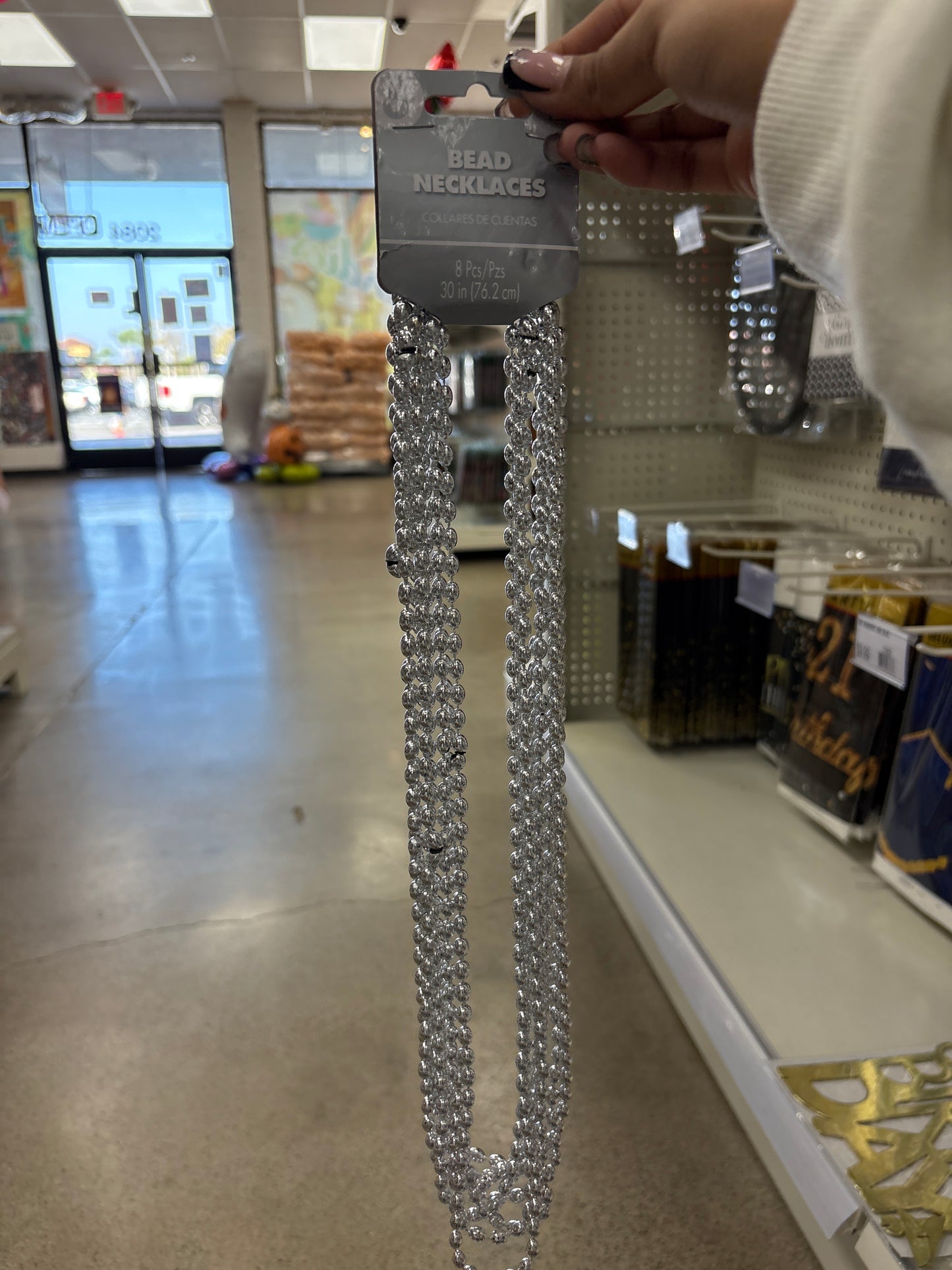 Bead Necklace Silver