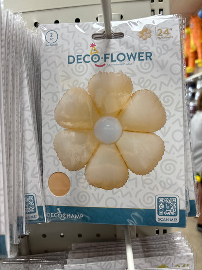 Decoration Flower Peach Foil Balloon 24"