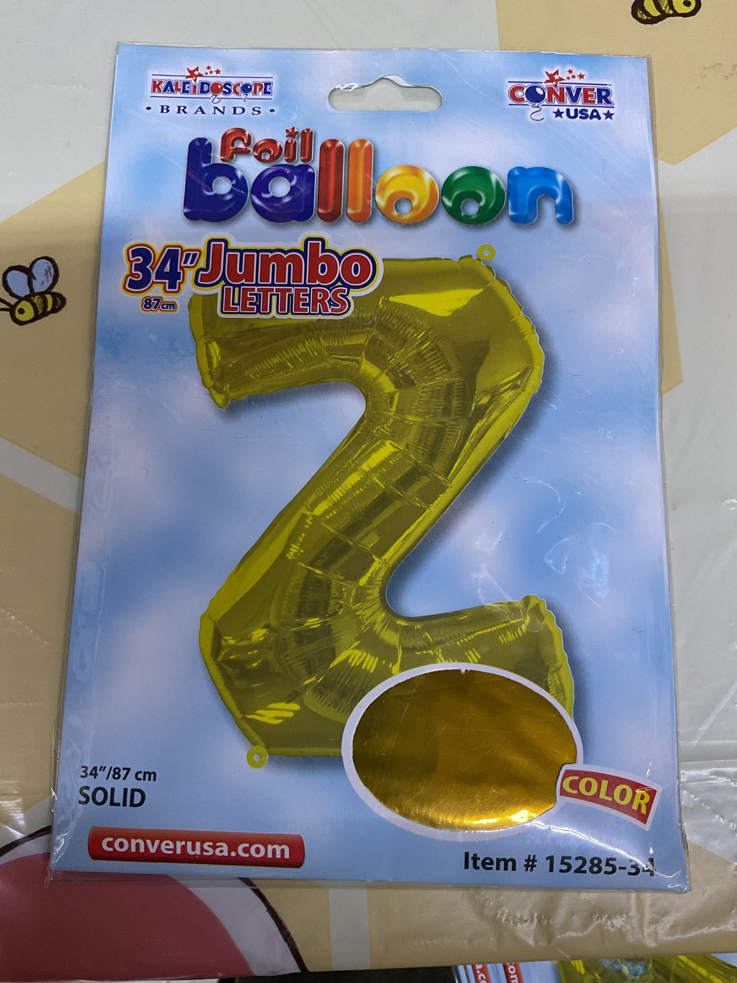 34” Gold Letter ‘Z’ Balloon