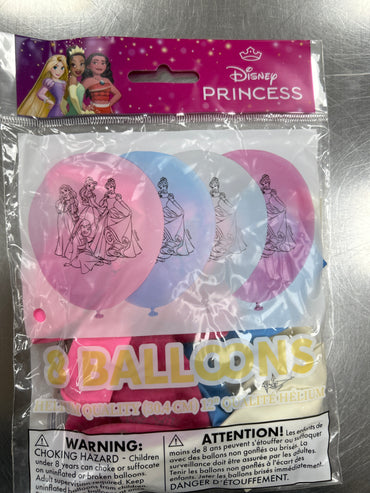Disney Princess 12" Latex Balloons 8ct