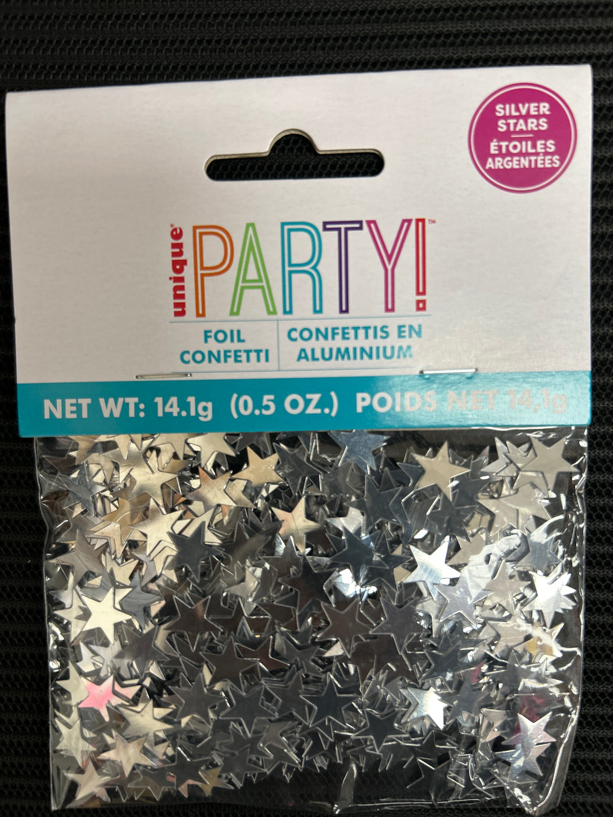 Silver Stars Foil Confetti 0.5oz
