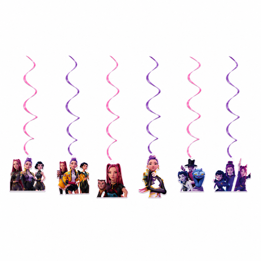 K-Pop Demon Hunter Hanging Swirls 6pc