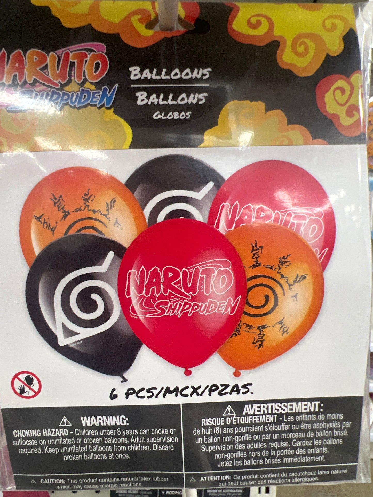 Naruto 6pc Latex Balloon 12"