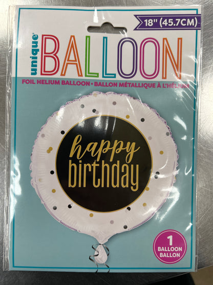 Globo de Papel Metalizado Feliz Cumpleaños Globo de Papel 45 cm