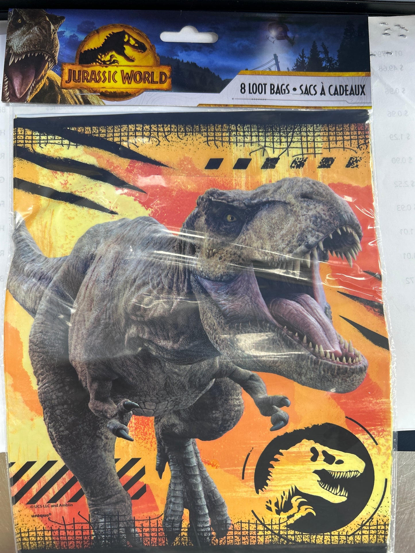 Jurassic World 3 Loot Bags 8ct