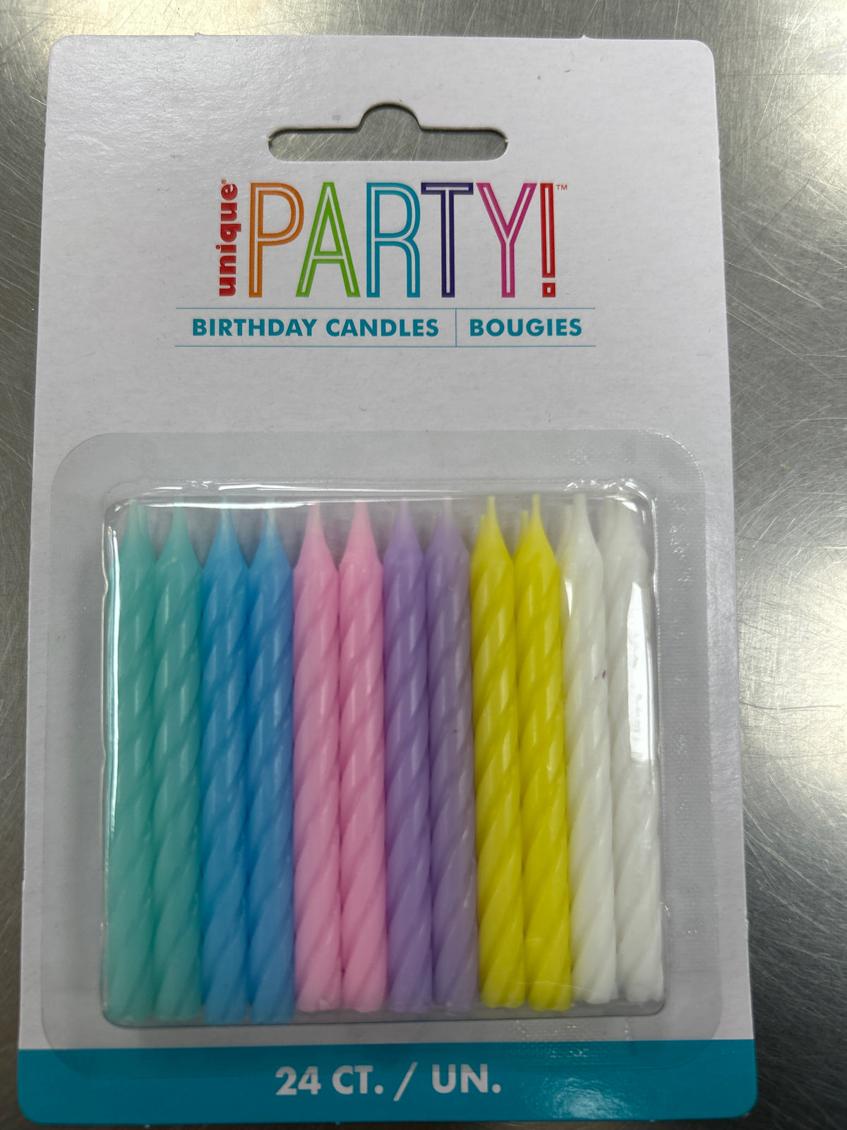 Birthday Candles Assorted Colors 24ct