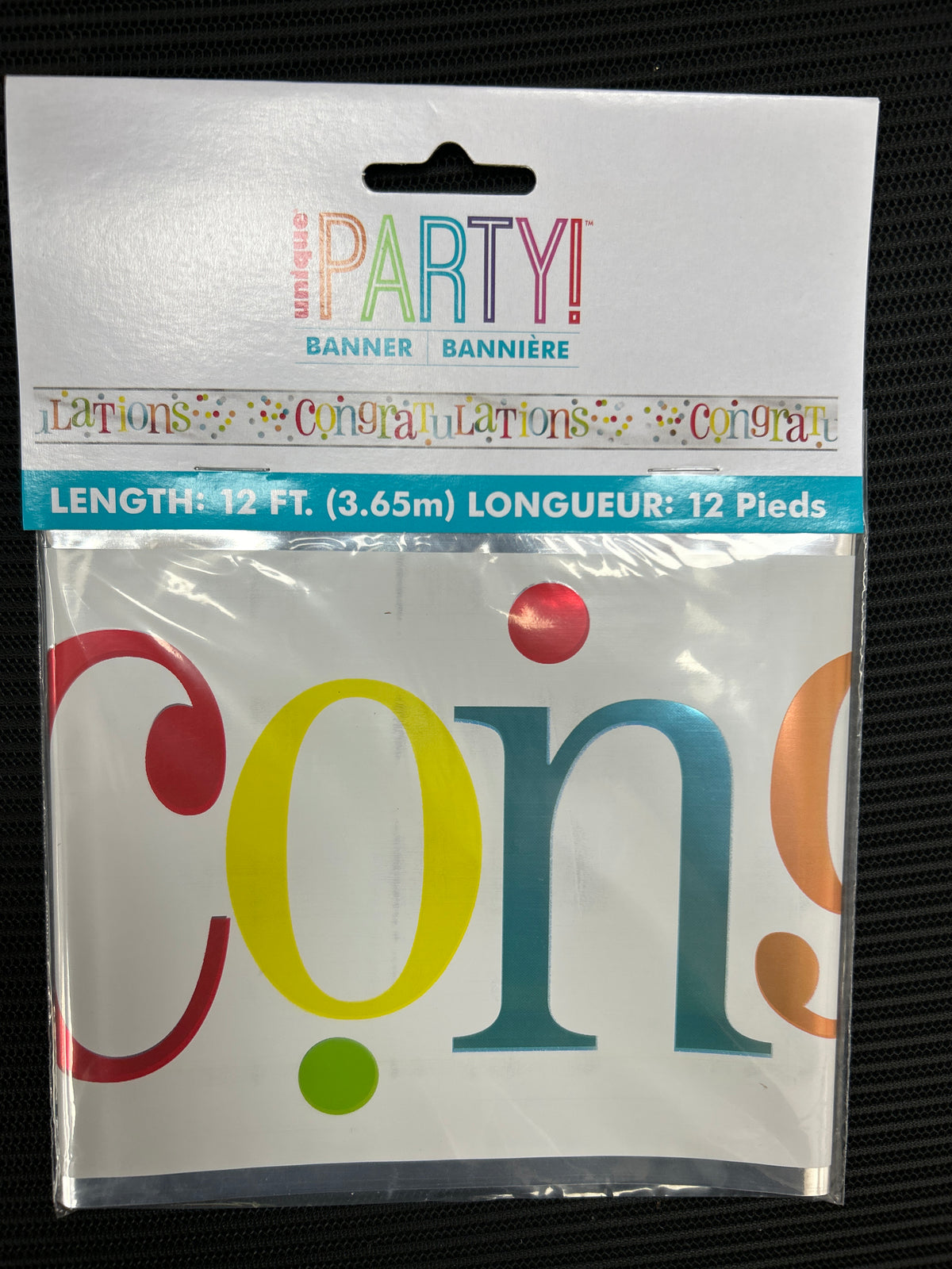 Colorful Congratulations Banner 12Ft