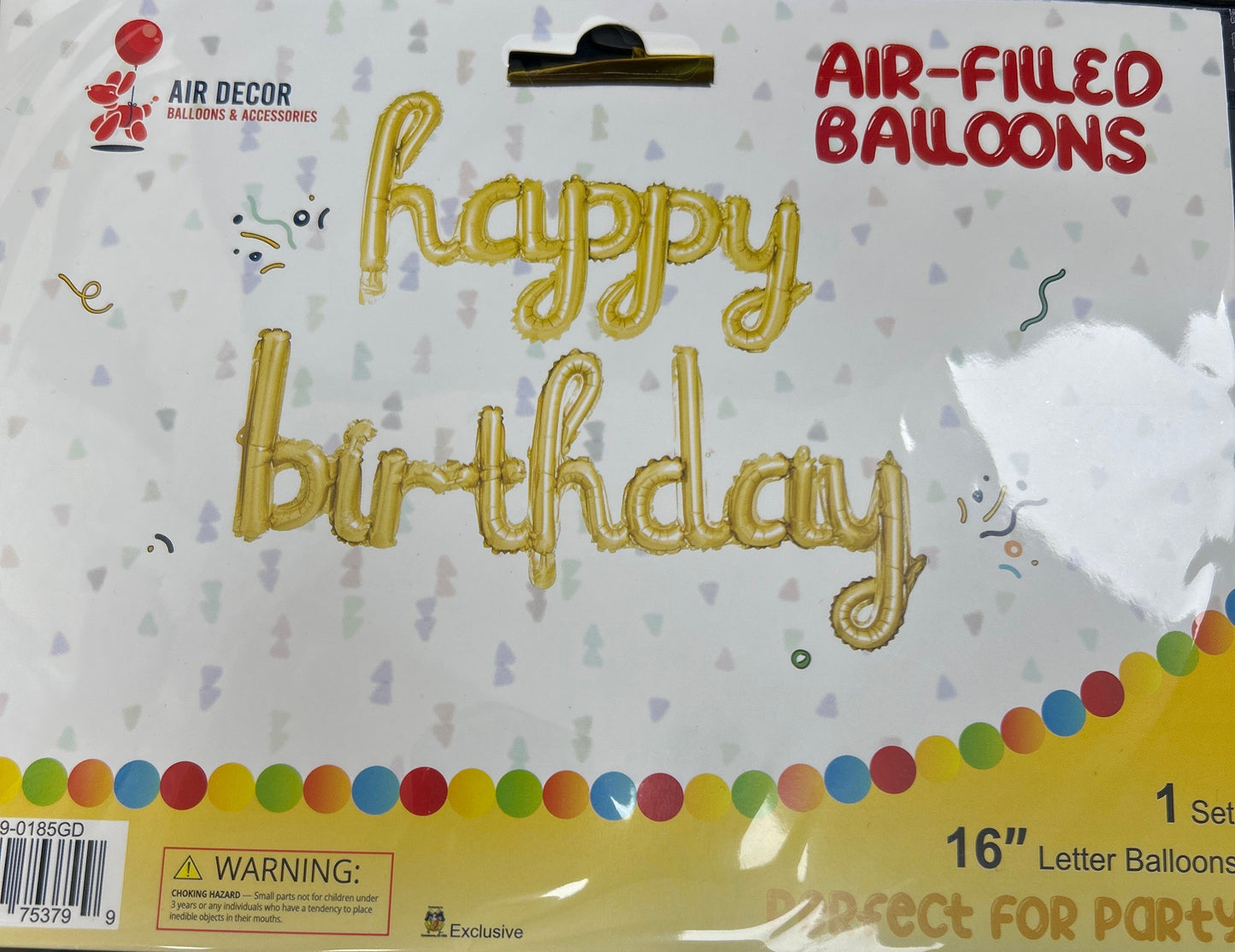 16'' Happy Birthday Balloon Gold