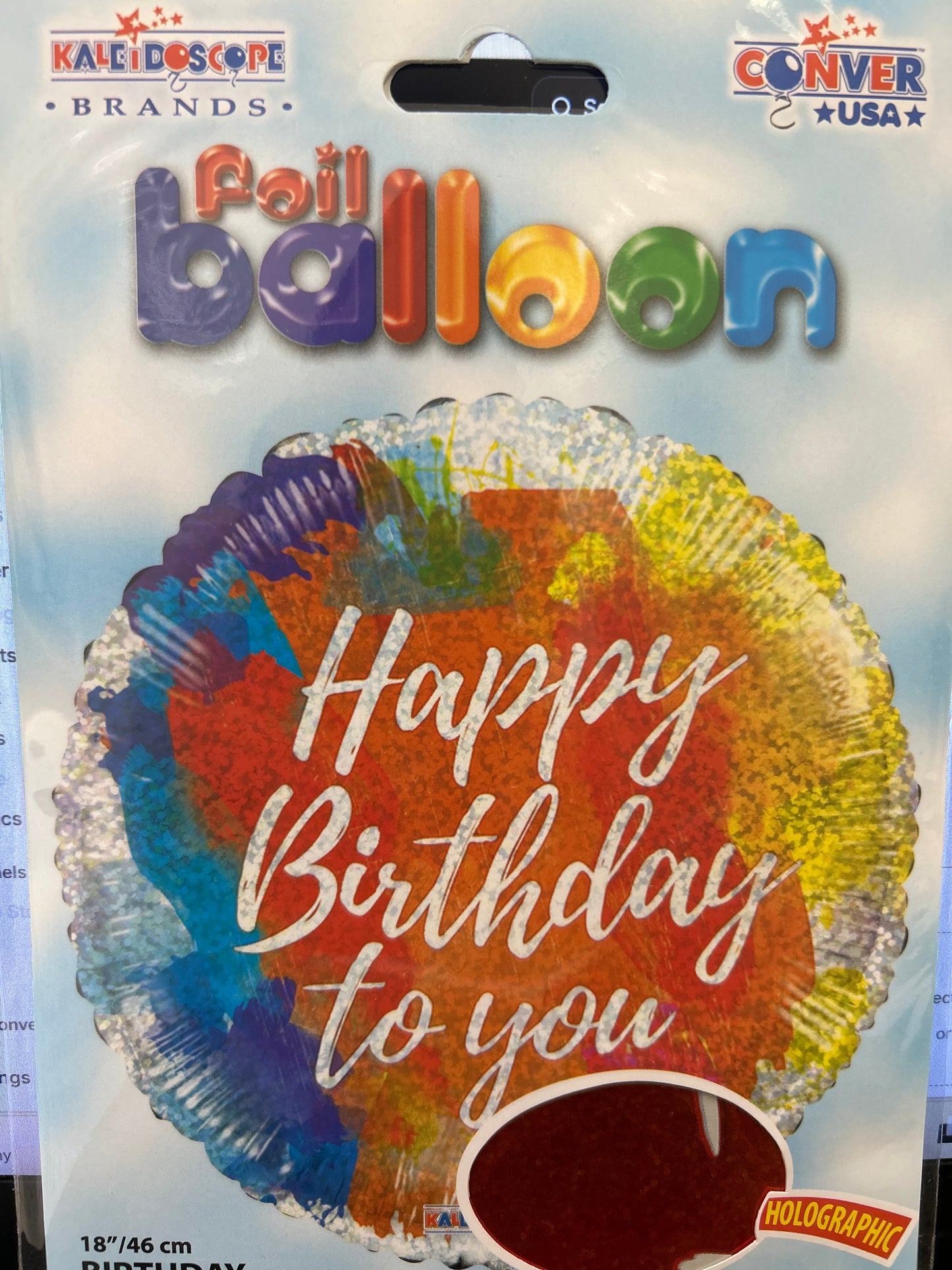 18" Cepillos de Cumpleaños Holográficos