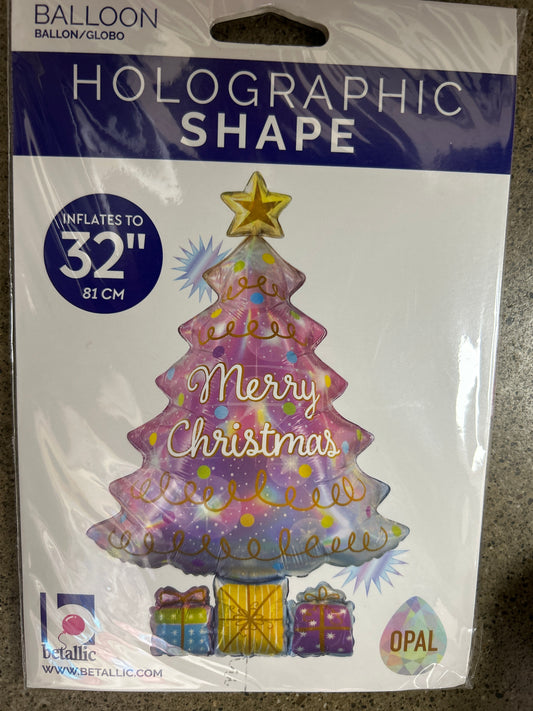 Árbol de Navidad Ópalo con Forma de Papel Metalizado