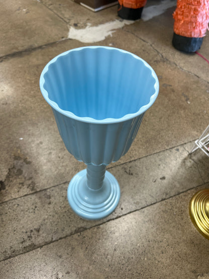 Plastic Urn Planter-Blue