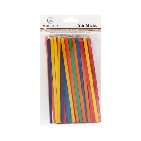 Palito mezclador de madera de colores surtidos