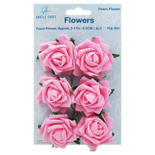 2.5" Foam Flower Pink