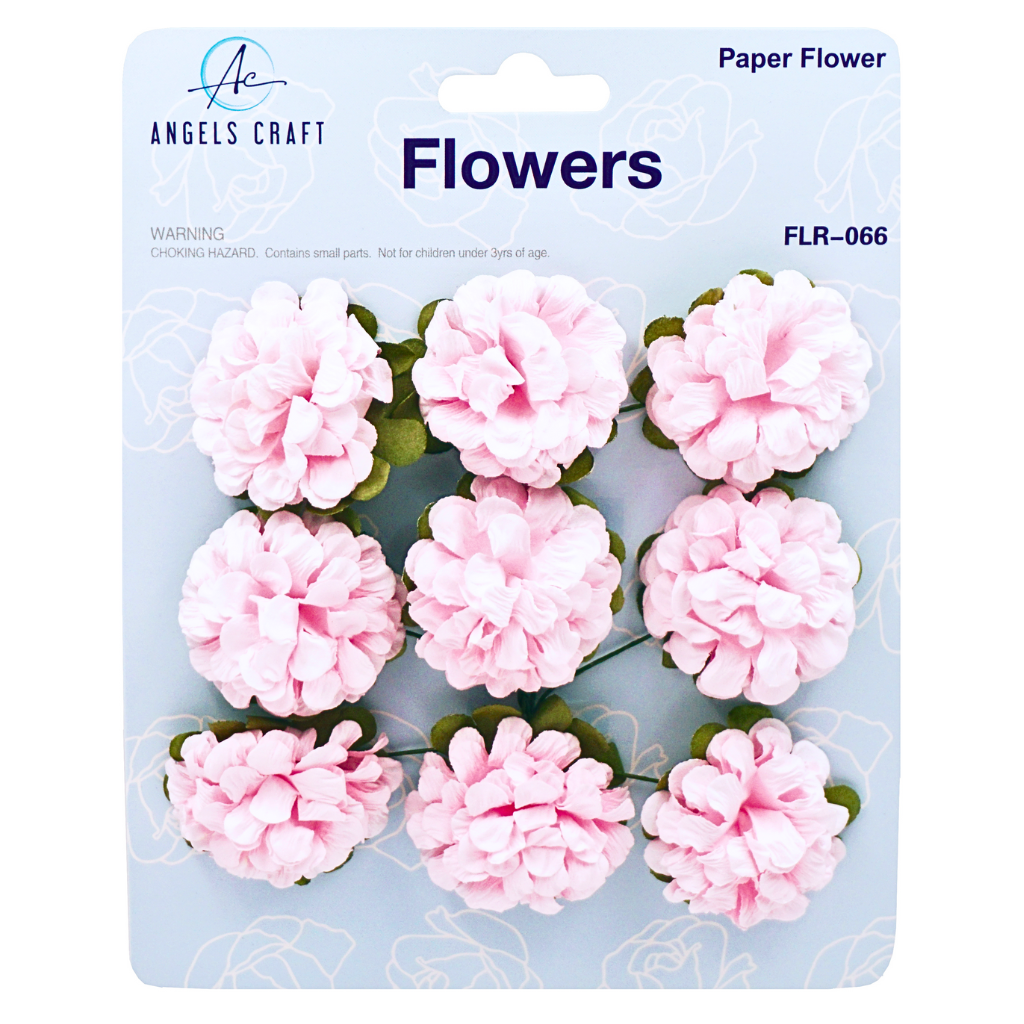 1.5" Paper Flower Pink 9ct