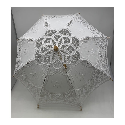 (c) 21" Floral Lace Parasol