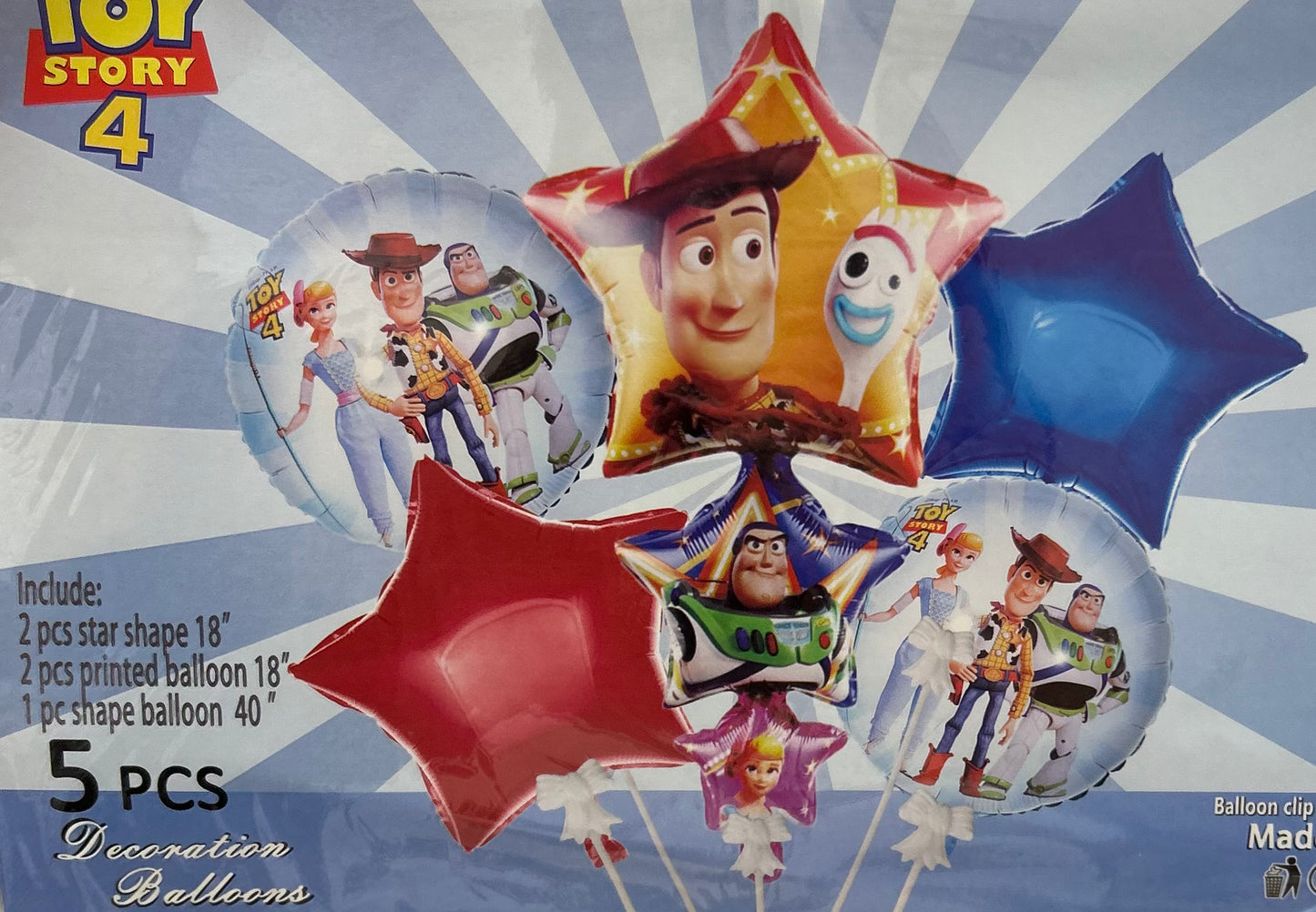 Toy Story Balloon Bouquet 5pcs