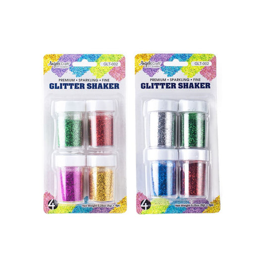 Glitter Shaker Assorted Colors 4ct