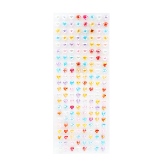 Stone Sticker Number 8 Heart Mixed