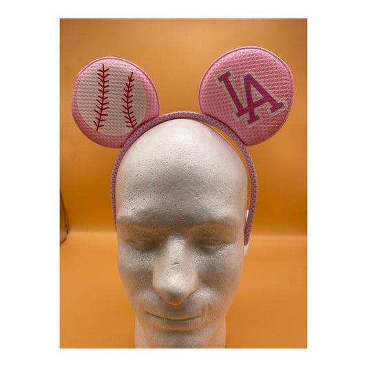 Ear Hairband LA Baseball Pink