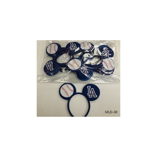 Ear Hairband Baseball Blue