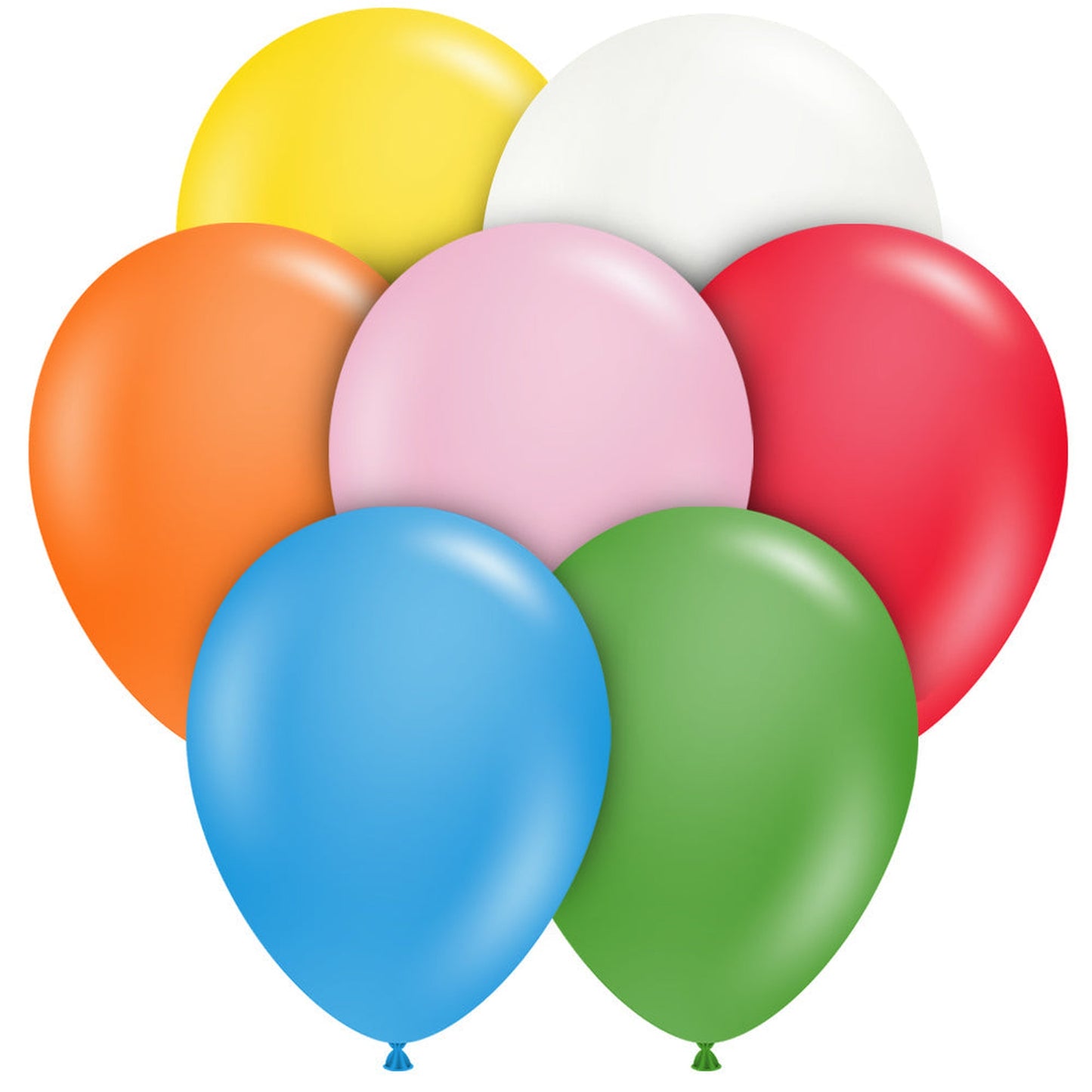 Tuftex Assorted White 100ct Latex Balloon 11"