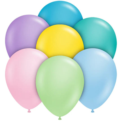 Tuftex Globo de Látex Surtido Pastel de 100 unidades y 11 pulgadas