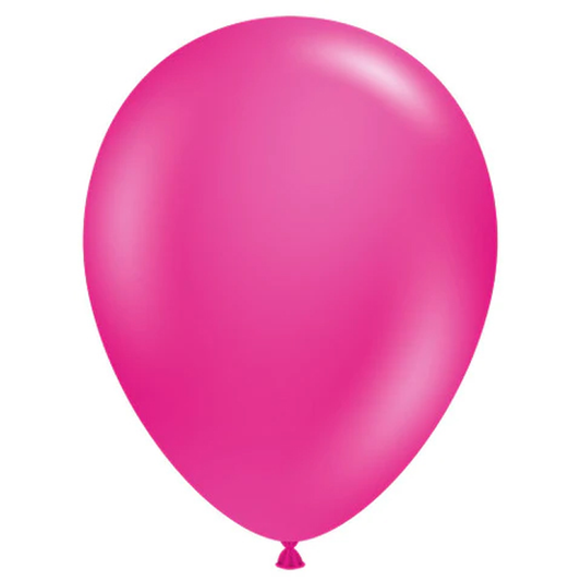 Globo de látex Tuftex rosa vivo, 50 unidades, 5"