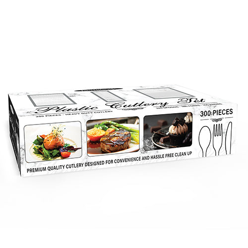 Caja de cubiertos de 300 piezas