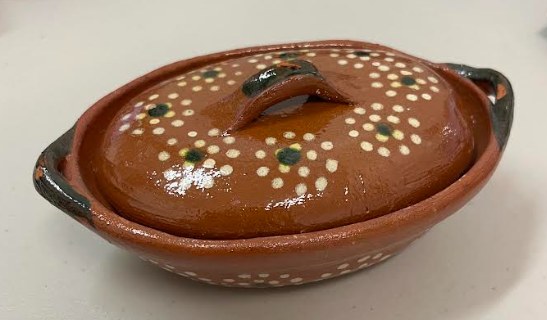Clay Casserole with Lid Oval