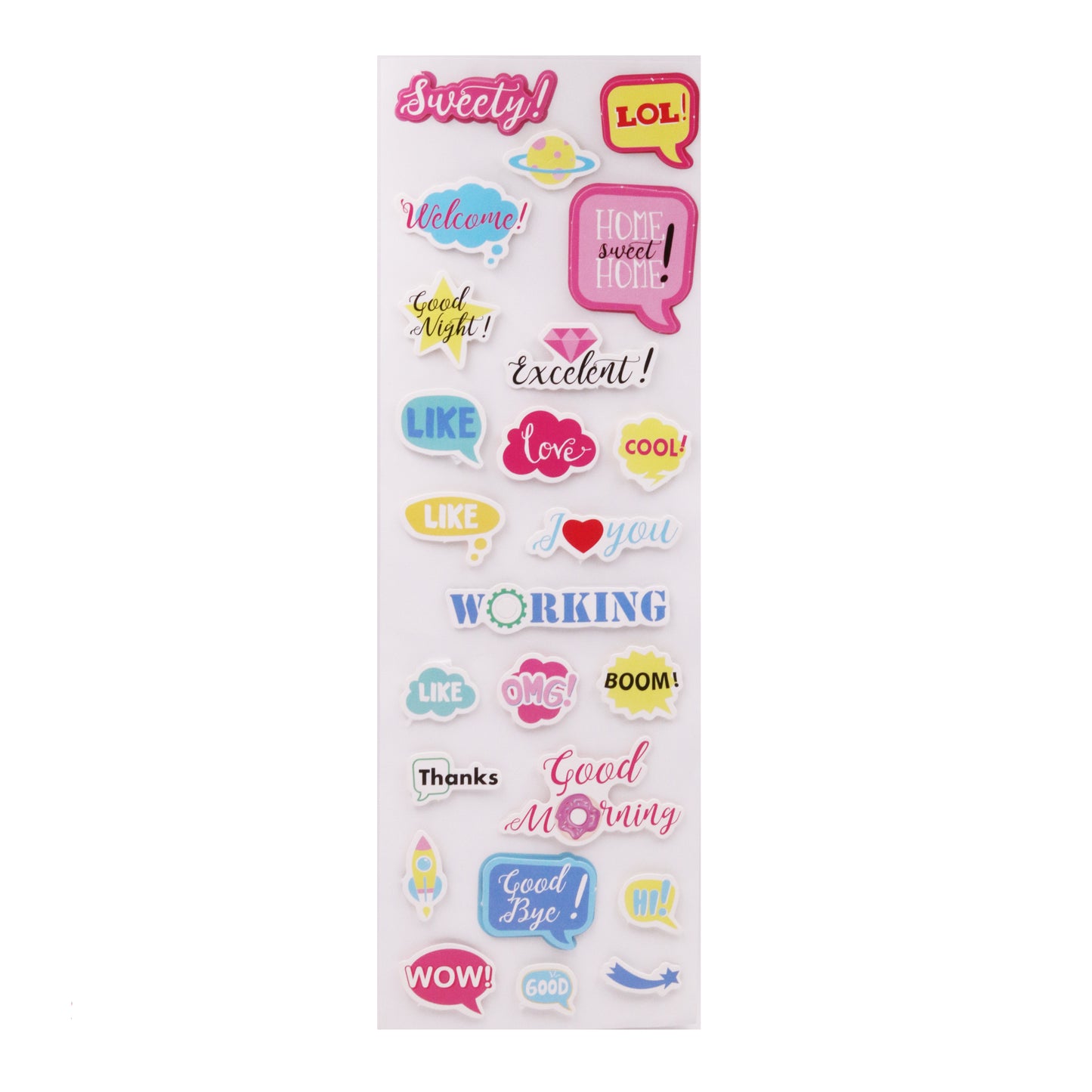 3D Sticker Words