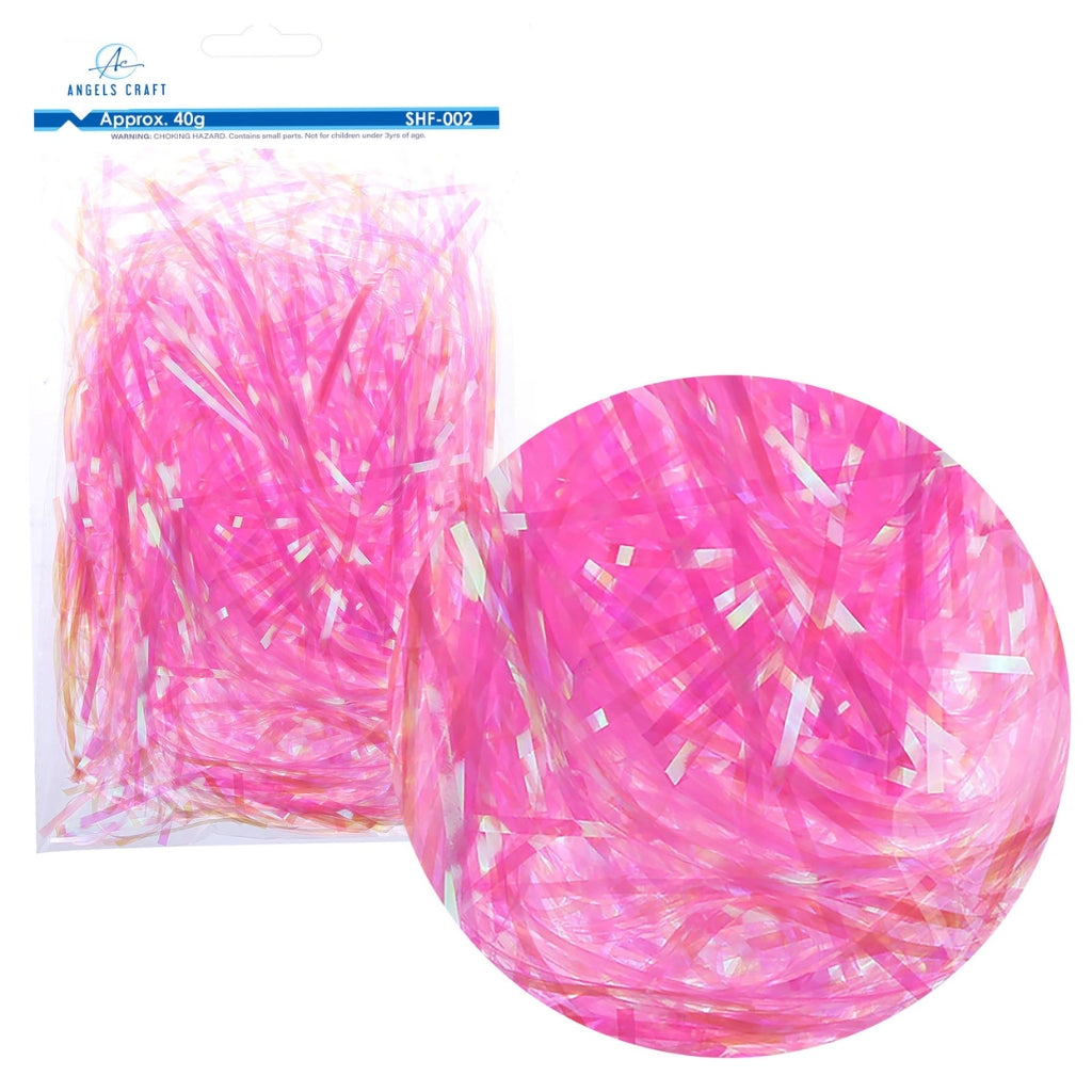 Relleno de Papel Triturado Iridescente Rosa