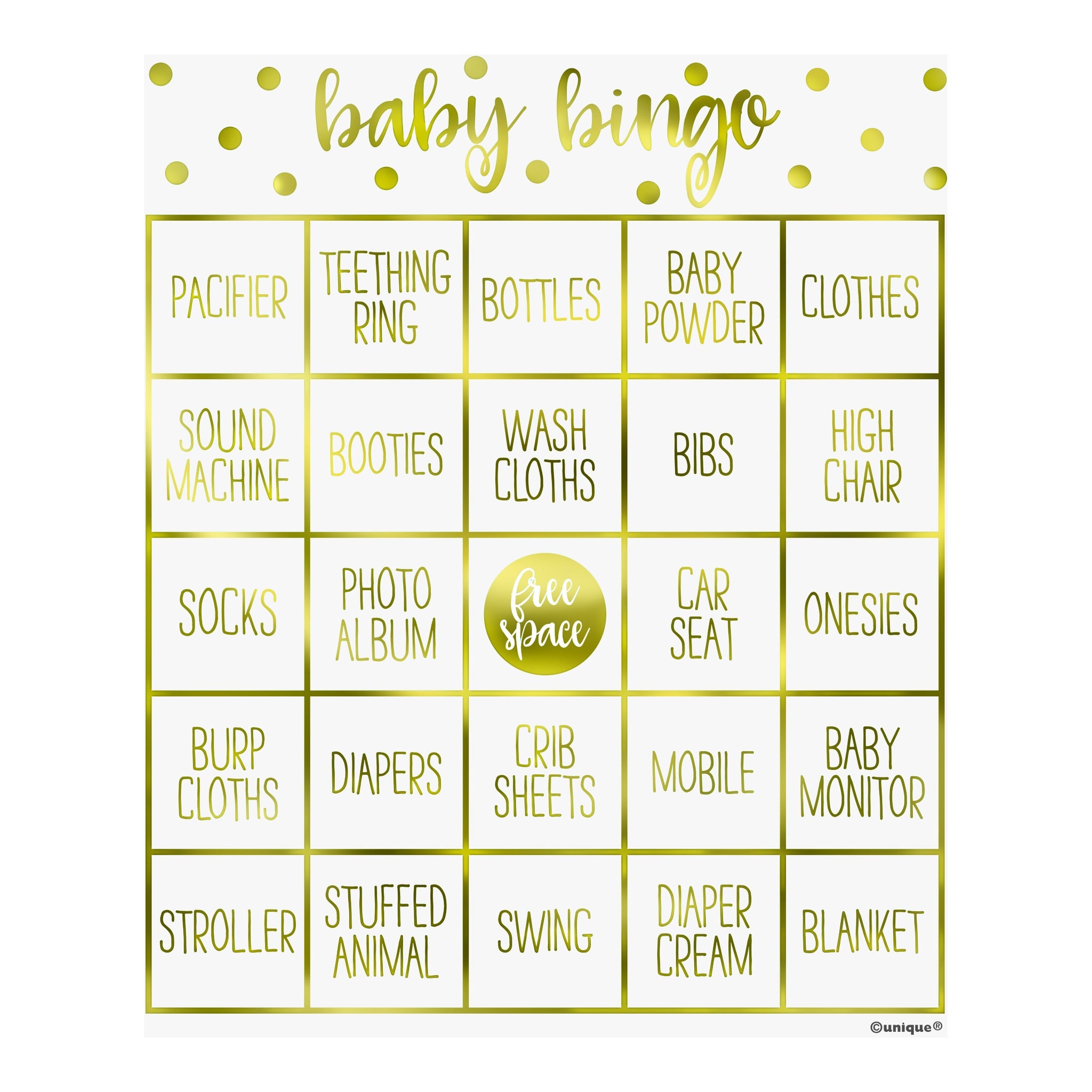 Baby Shower Bingo Kit