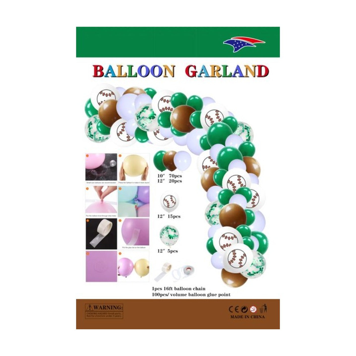 Balloon Garland Baseball