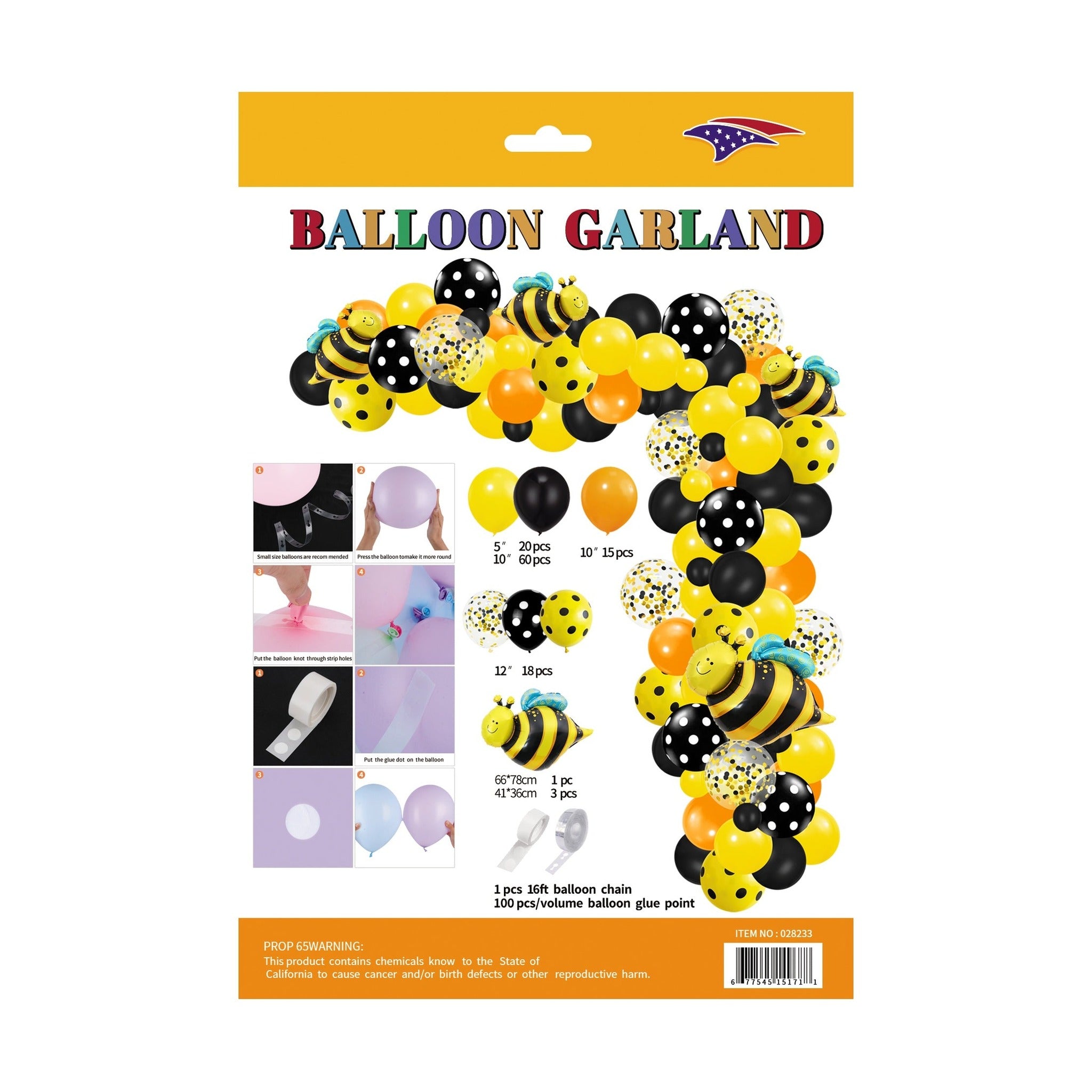 Balloon Garland Bees