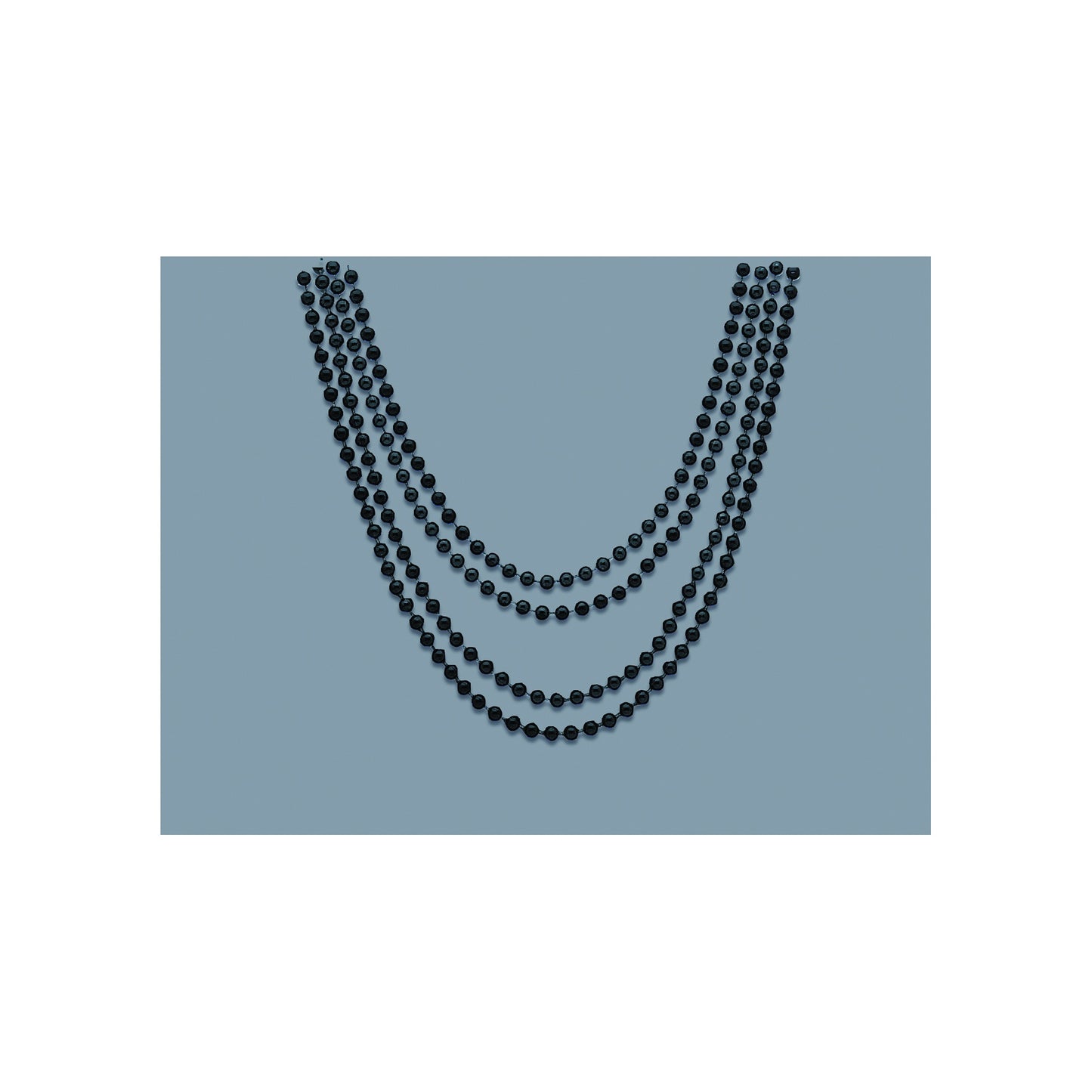 Bead Necklace Black 4ct