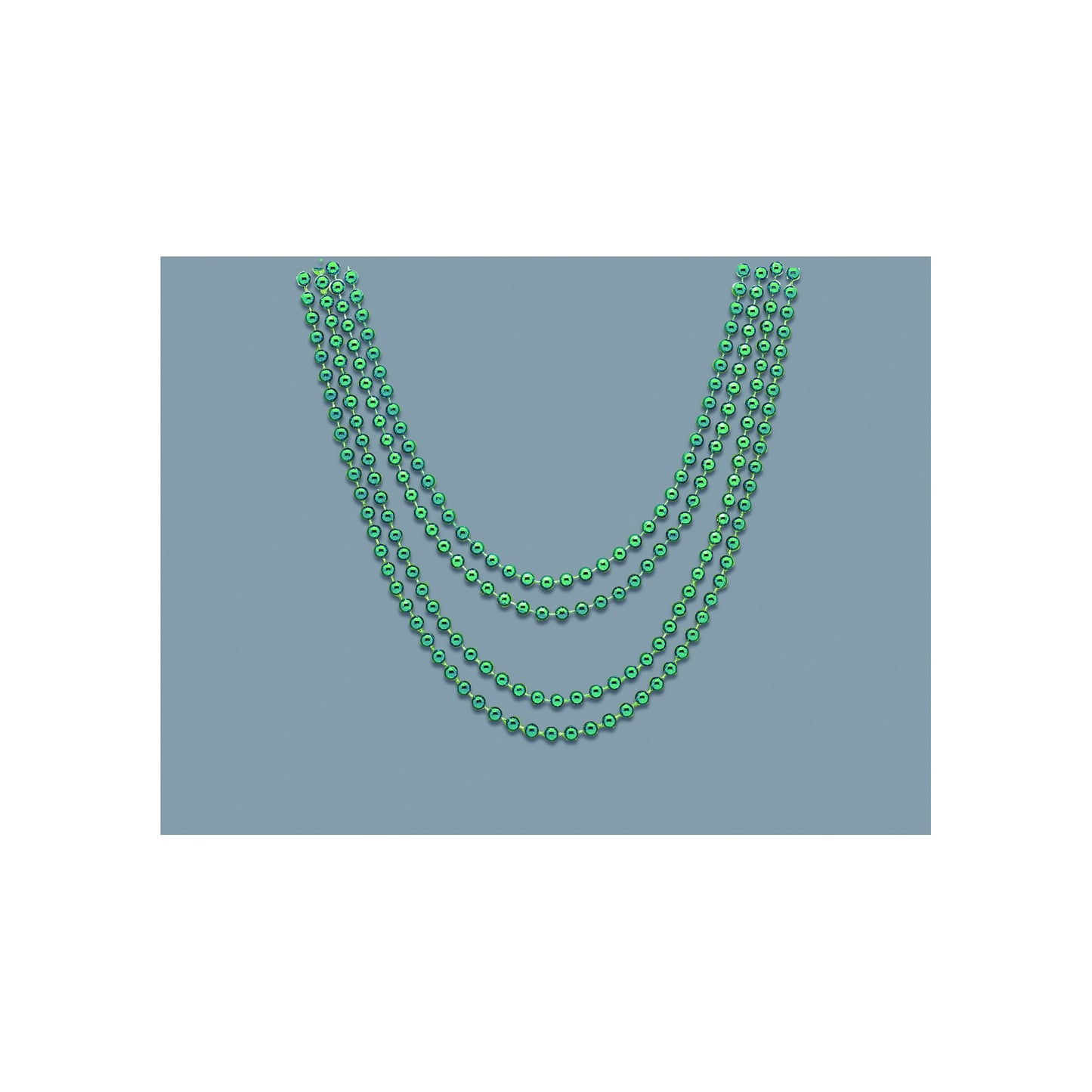 Bead Necklace Green 4ct
