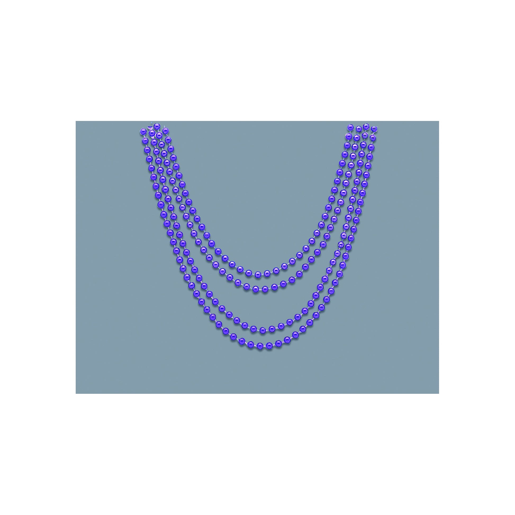 Bead Necklace Purple 4ct