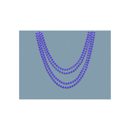 Bead Necklace Purple 4ct