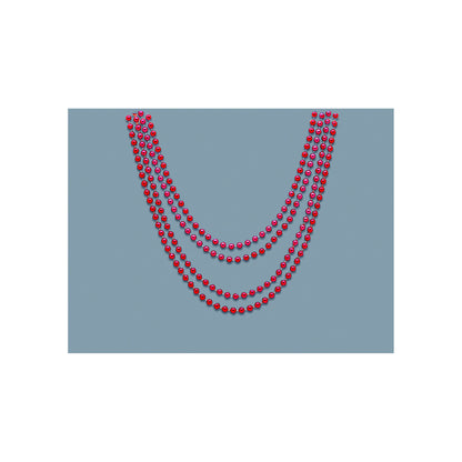 Bead Necklace Red 4ct