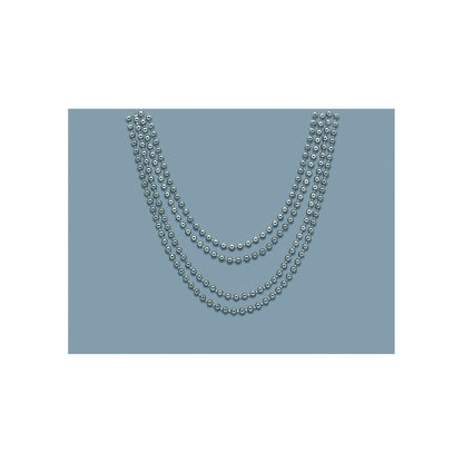 Bead Necklace Silver 4ct