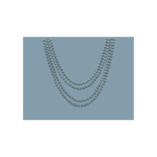 Bead Necklace Silver 4ct