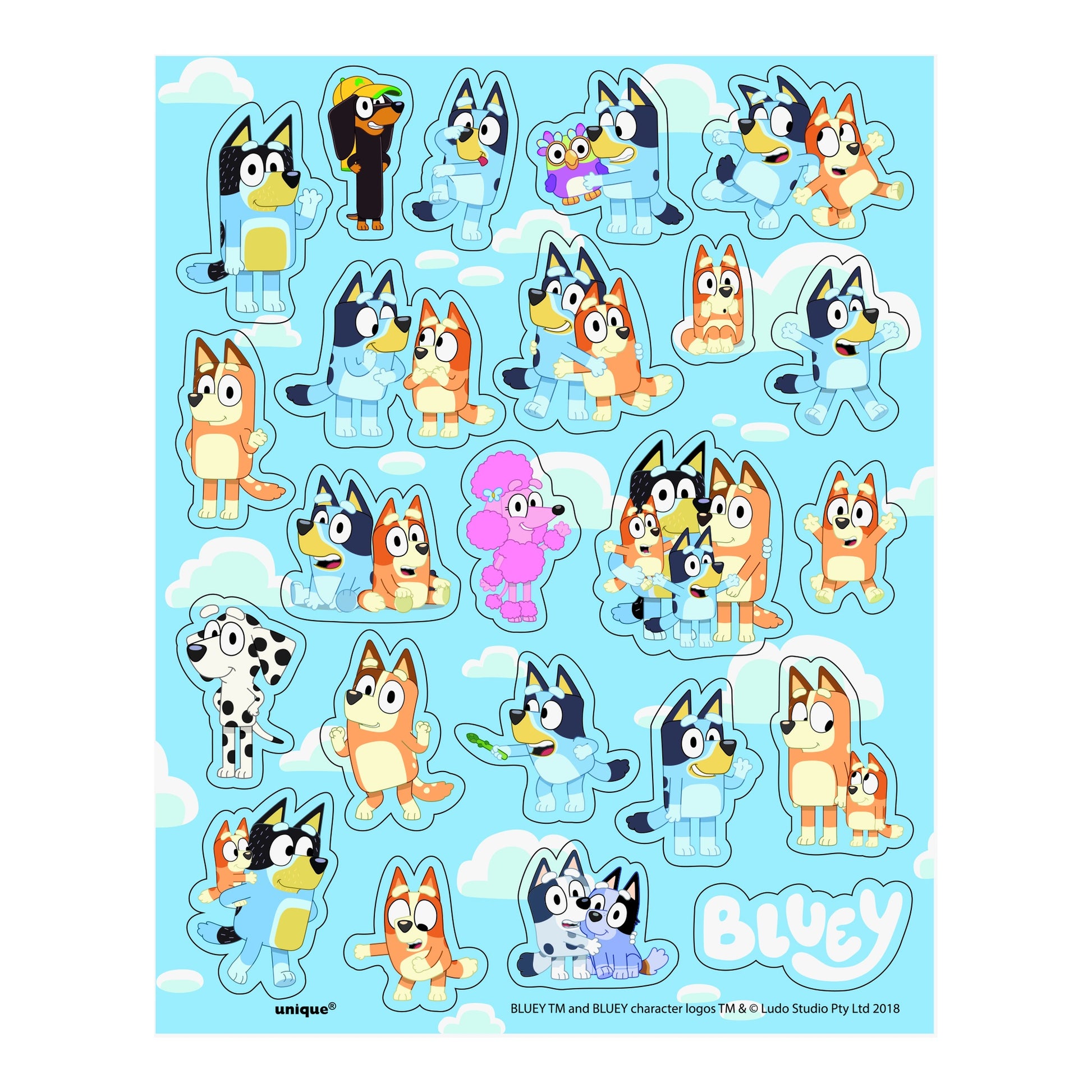 Bluey Sticker 4ct