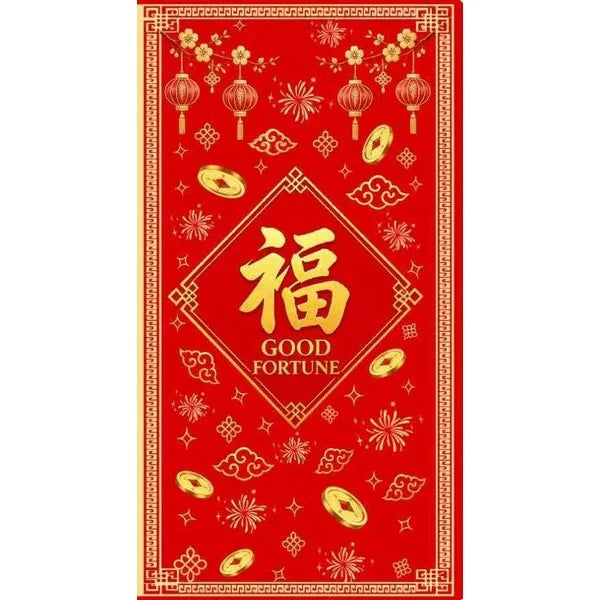 Good Fortune Red Envelopes 24ct