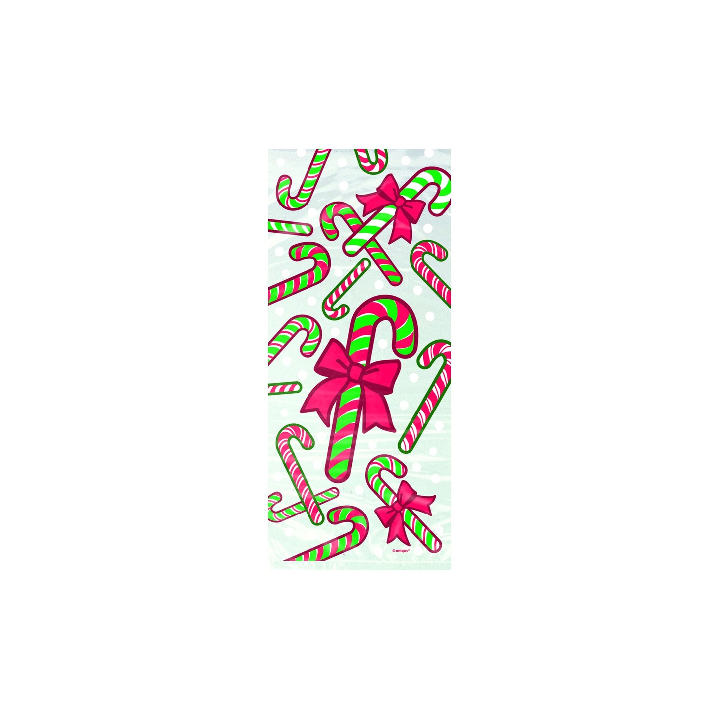 Candy Cane Cellophane Bags 20ct