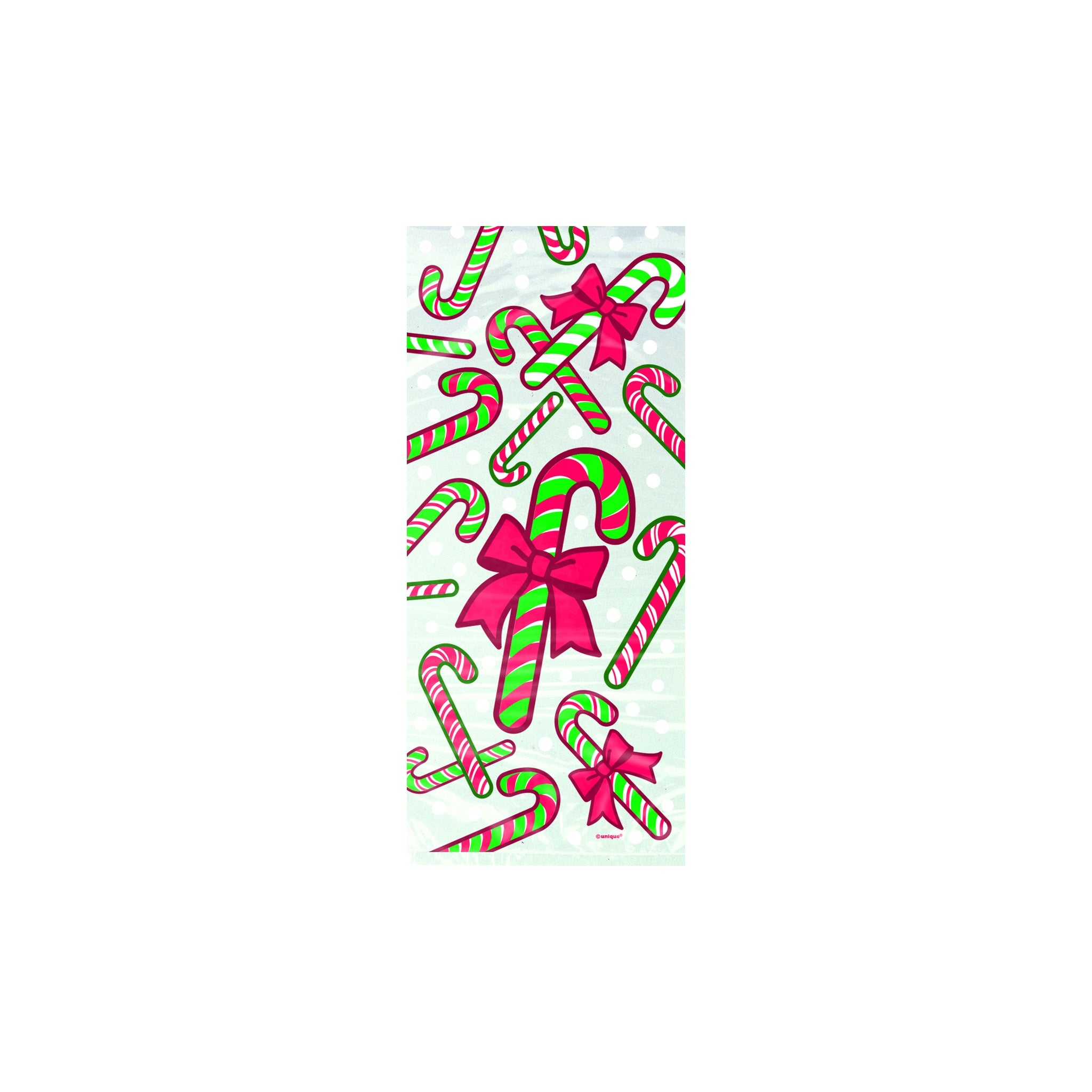 Candy Cane Cellophane Bags 20ct